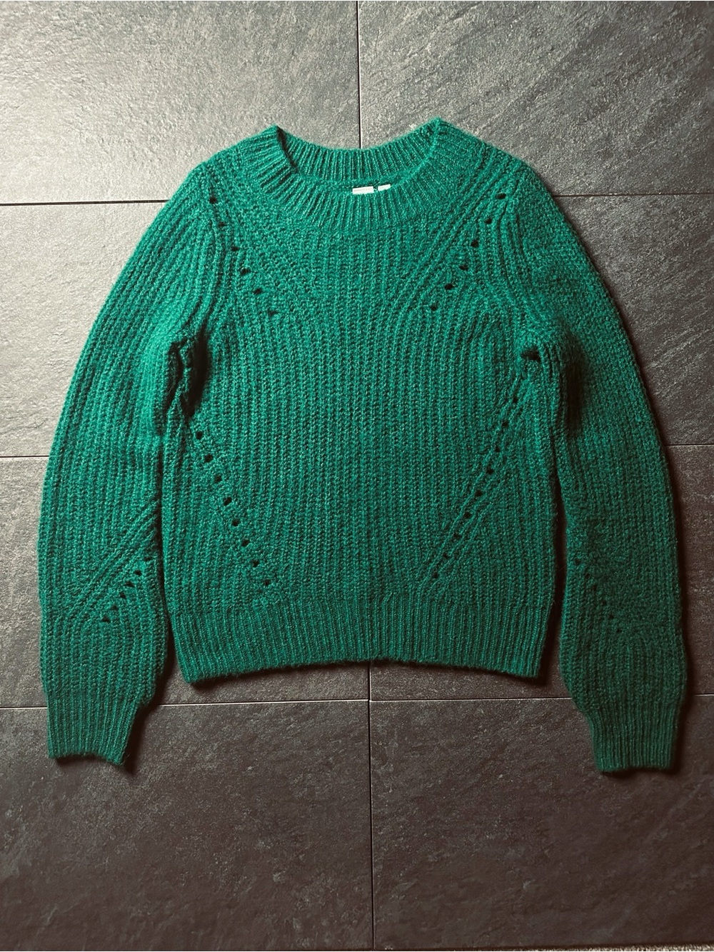 GAP NWOT Wool Blend Pointelle Ribbed Sweater Women’s Tall S